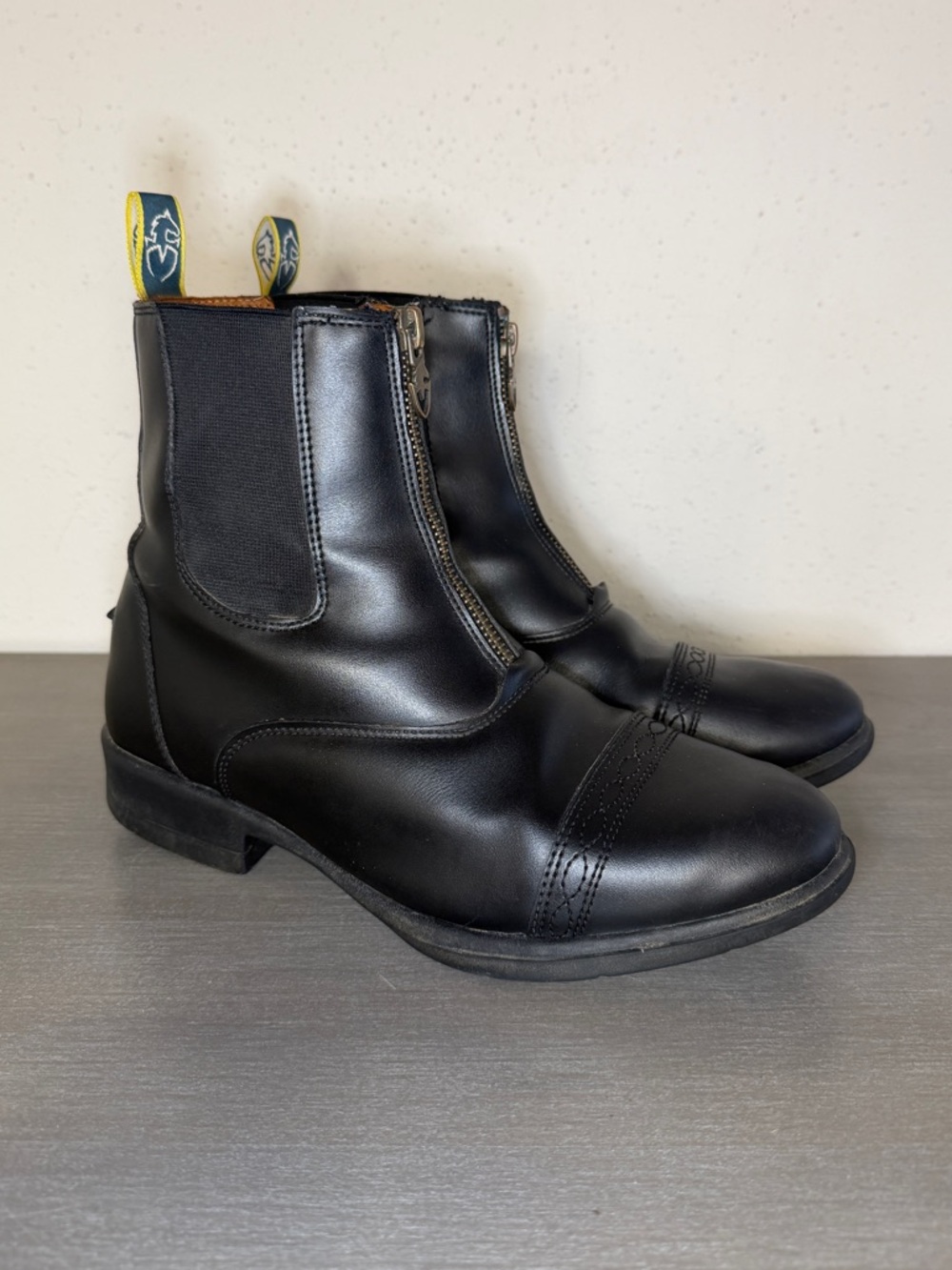 Moretta Clio 9963 Women's 8 Black Leather Zip Up Paddock Riding Equestrian Boots